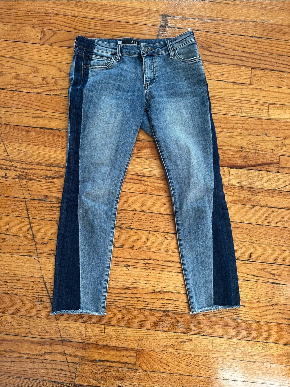 Kut from the Kloth Two-Tone Side Panel Jeans size 2
